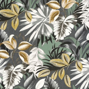 Wallpaper flowers yellow gray 48-74260252 Casamance - Rio Madeira