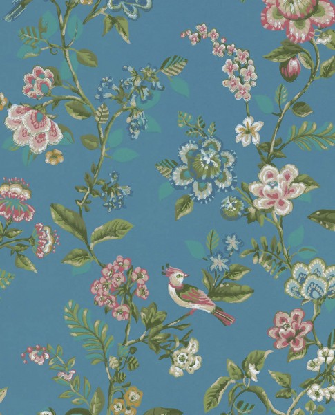 Eijffinger PIP Studio 55-375066, Vliestapete blau Blumen