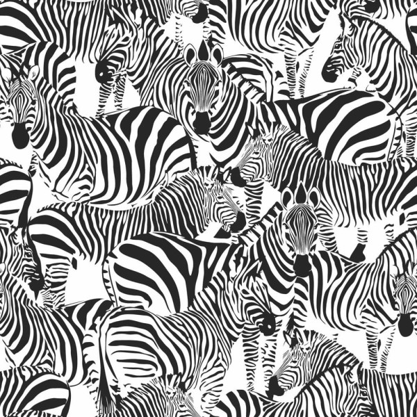 Zebra skin pattern wallpaper white Paradise 139155