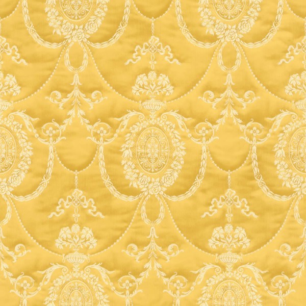 yellow vinyl wallpaper ornament texture Trianon 13 Rasch 570847