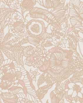 55-386514 Eijffinger Enso Blumenmuster rosegold Vliestapete