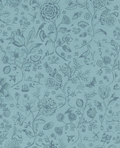 Eijffinger PIP Studio 55-375012, Vliestapete blau Blumen