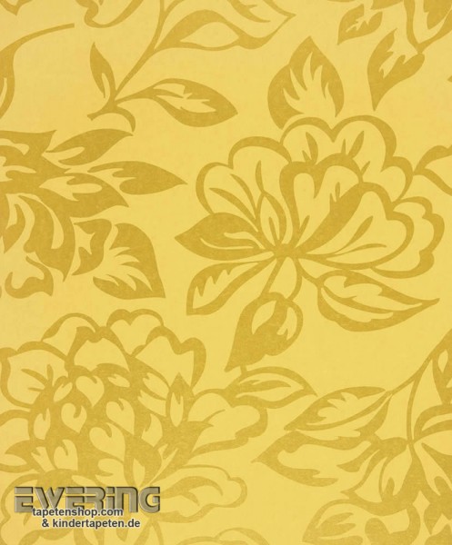 36-MDG17421101 Casa Deco - Midnight 3 Texdecor non-woven flower yellow