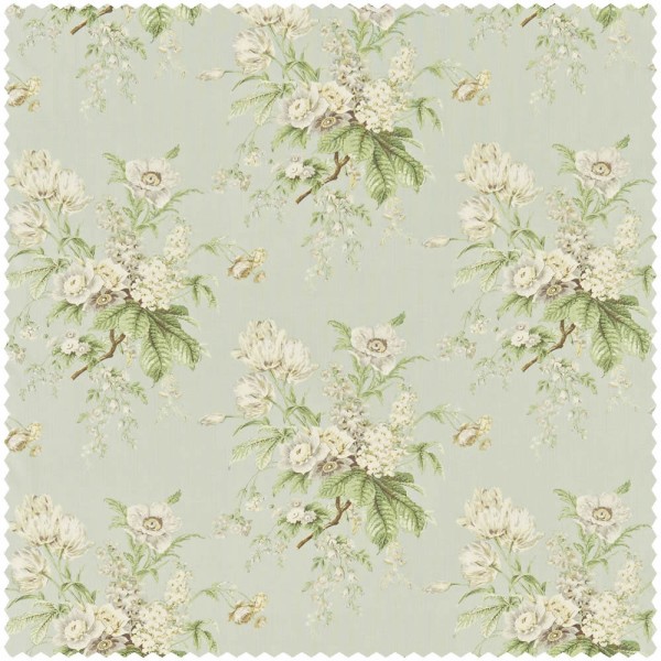 Blumenbouquets grün Dekostoff Sanderson - One Sixty DRCH222069