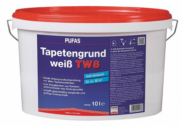 PUFAS Tapetengrund weiß TW8 2,5 l