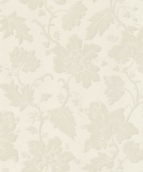 Blütenblättermuster Beige Vinyltapete Trianon 13 Rasch 570434