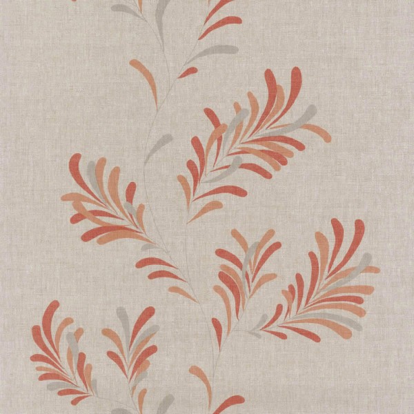 36-FAO69073010 Caselio - Faro Texdecor beige red tendrils wallpaper