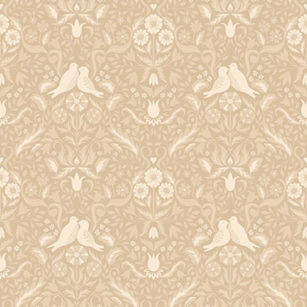 Pattern wallpaper lovebirds pink Ekbacka 014027