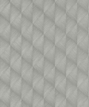 Gray vinyl wallpaper diamond pattern Tropical House Rasch 687903