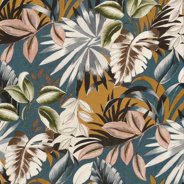 SALE 1 role wallpaper flowers blue yellow Casamance - Rio Madeira 48-74260354