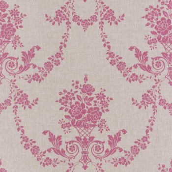 Caselio - Faro Texdecor 36-FAO69054013 Tapete Blumenranken pink