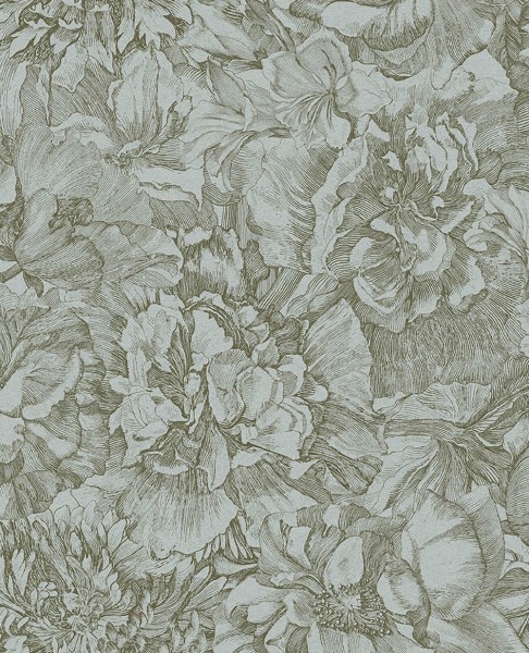 flower look gray non-woven wallpaper Museum Eijffinger 307342