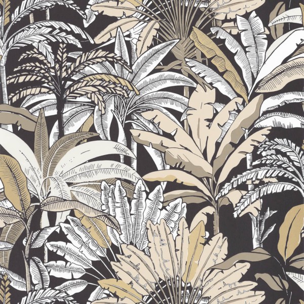 Shiny details black non-woven wallpaper Caselio - Escapade Texdecor EPA102301957