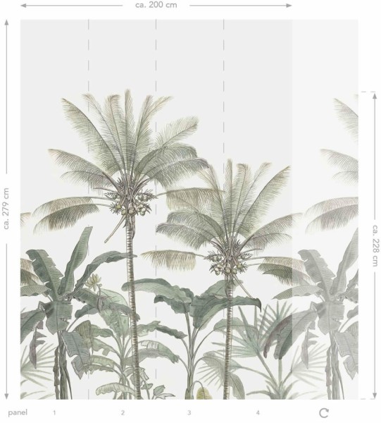 Mural Botanical Palms IIXL Paradise 158947