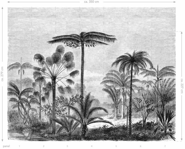 Mural palm tree optics IIXL Paradise 158952