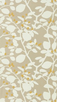 verflochtene Zweige und kleine Beeren beige Tapete Sanderson Harlequin - Colour 1 HTEW112773