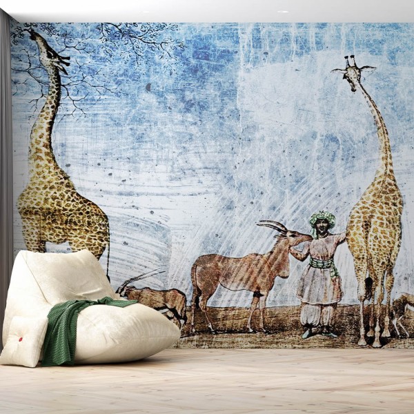 Giraffen Wandbild Savanne Wohnzimmer 18040-HTM GMM Hohenberger