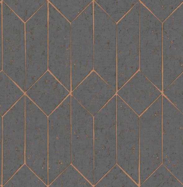 non-woven wallpaper line pattern gray 026701