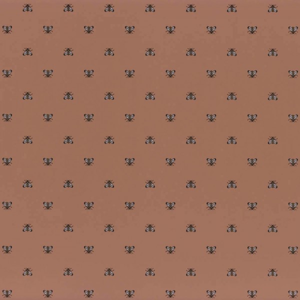 Wallpaper terracotta bee pattern