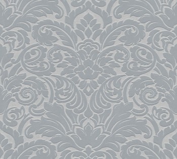 Velourtapete AS Creation Castello 33583-3 silber-grau Ornamente Verzierung