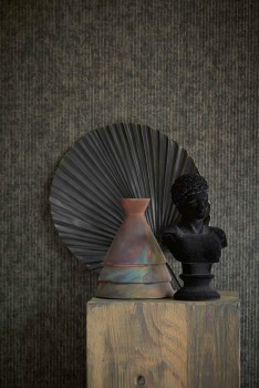 black non-woven wallpaper stripes Museum Eijffinger 307323