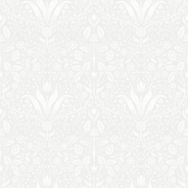 non-woven wallpaper tulips and daisies grey 034007