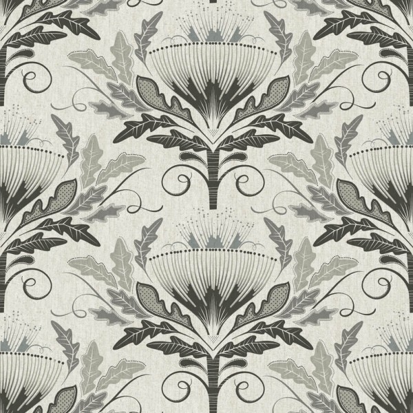 Oak pattern wallpaper beige Kalina 019102