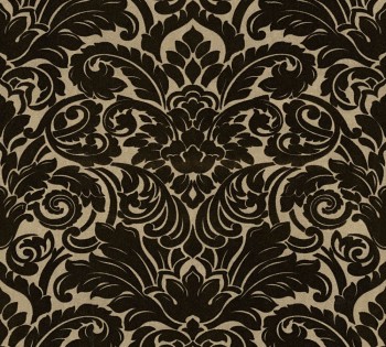 33583-4 Velourtapete Castello AS Creation gold-schwarz Verzierung Ornamente