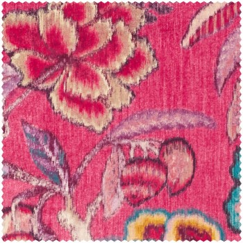 prachtvolles Blumenmuster rot Dekostoff Sanderson Caspian DCEF226641