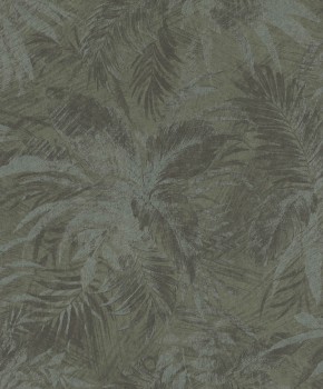 Rasch Textil Abaca 23-229102 olive green non-woven floral pattern wallpaper