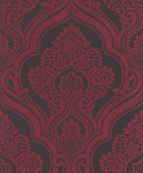 Vliestapete Ornamente mit Goldglanzeffekt rot 88822