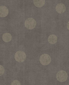 55-379043 Eijffinger Lino dots non-woven wallpaper brown gold