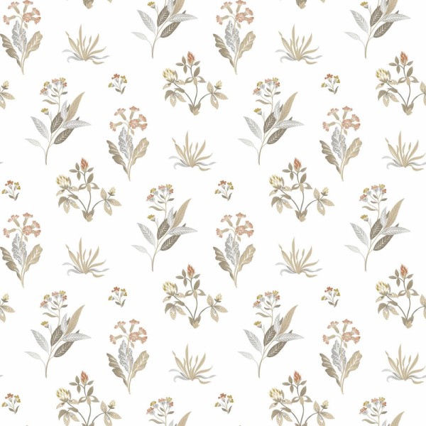 Tapete Blumen Gräser cremeweiß beige 084010