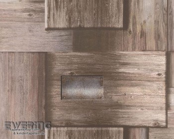 AS Creation Authentic Walls 8-30414-1, 304141 imitation wood brown wallpaper