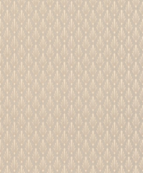 non-woven wallpaper fan-like shapes cream and powder pink 88563