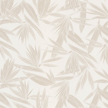 Tapete tropische Blätter beige Casamance - Portfolio 48-73960140