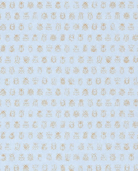 Eijffinger PIP Studio 55-375035, Vliestapete Käfer hellblau gold