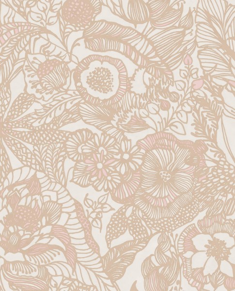 55-386514 Eijffinger Enso Blumenmuster rosegold Vliestapete