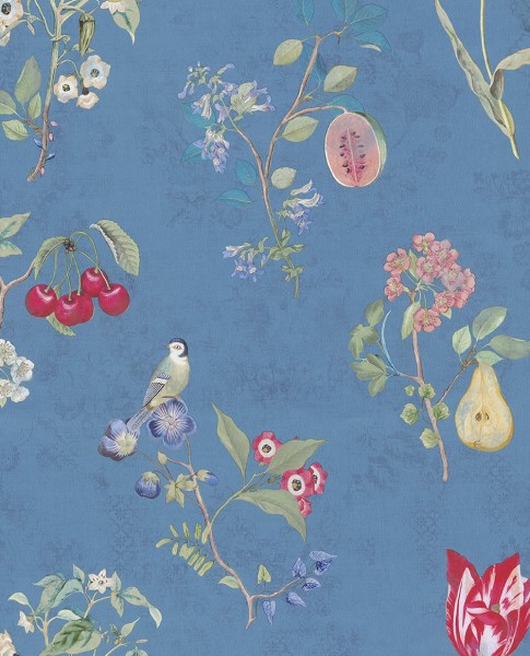 Eijffinger PIP Studio 55-375025, Vliestapete blau Blumenmuster