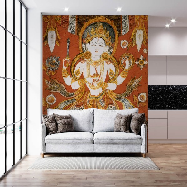 Shiva Wandbild Nepal Wohnzimmer 26992-HTM GMM Hohenberger