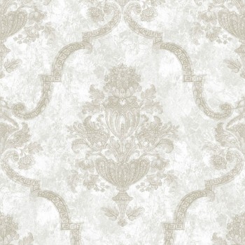 Mediterane Ornamente Vliestapete sandbeige Azulejo Hohenberger 26856