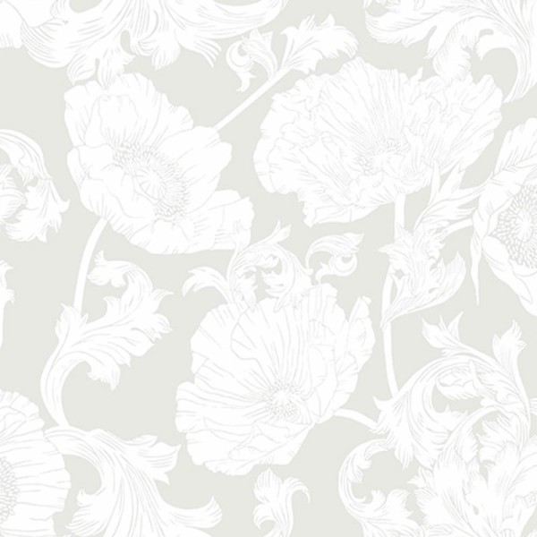 White flowers pattern wallpaper Ekbacka 014022