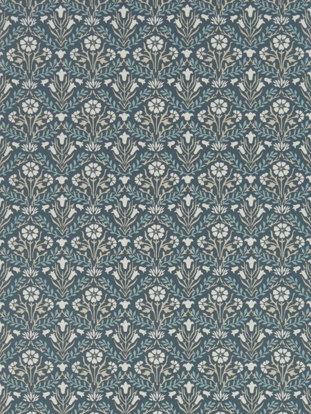 Tapete kleines Blumenmuster blau DCMW216806