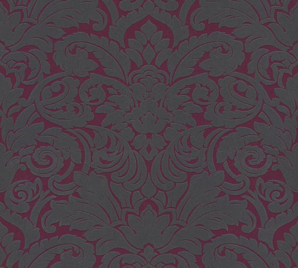 AS Creation Castello 33583-5 lila-grau Verzierungen Ornamente Velour Tapete