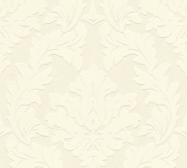 Velourtapete AS Creation Castello 33580-1, 335801 creme große Ornamente