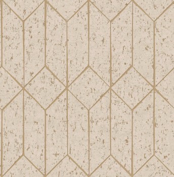 Vliestapete Vierecke Linien beige 026702