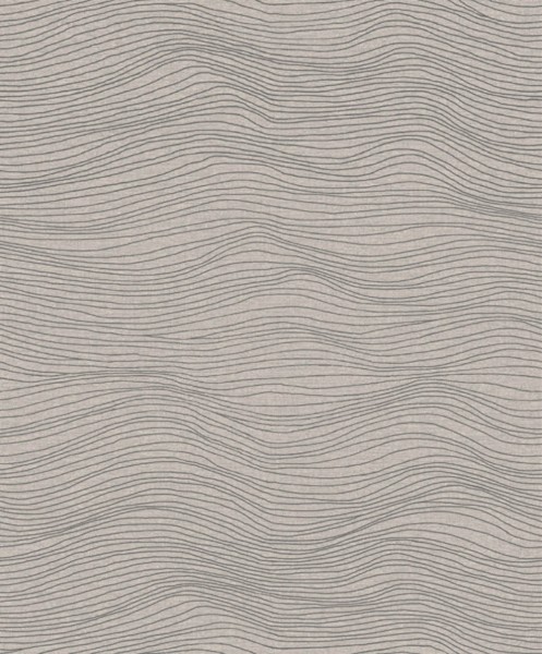 wave texture wallpaper brown Malibu Rasch Textil 101424