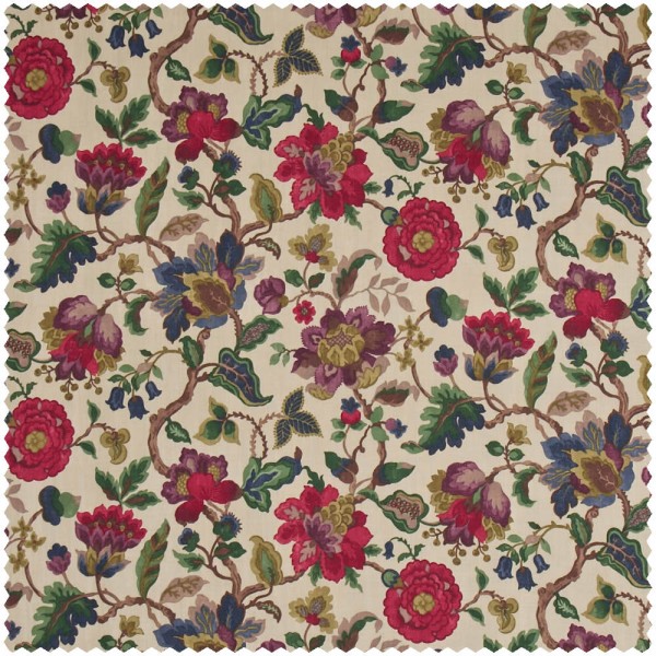 große und kleine Blumen beige Dekostoff Sanderson - One Sixty DCOUAM202