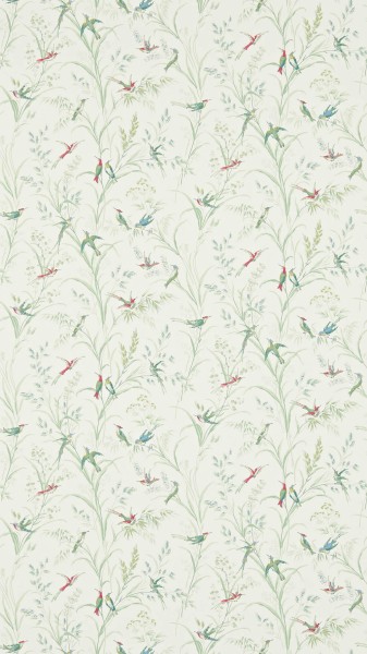 bunte Kolibris creme Vliestapete Sanderson - One Sixty DFAB214081