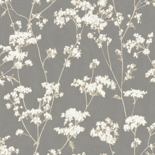 Foamed pattern wallpaper gray Casadeco - Riverside 3 Texdecor RVSD85299497